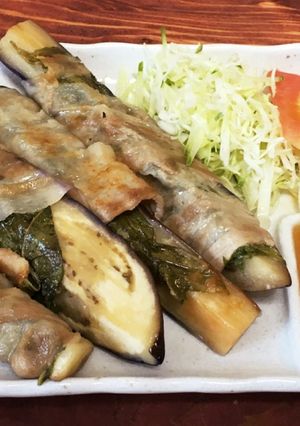丸々1本♡茄子の大葉豚巻き-レシピのメイン写真
