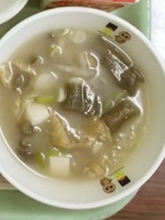 芋がらのみそ汁@つくば市学校給食-レシピのメイン写真