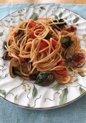 旬のあさりトマトパスタ!-レシピのメイン写真