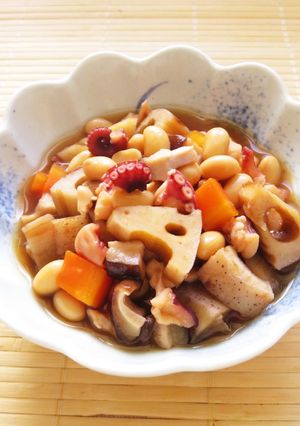 ☺水煮大豆で簡単和食♪たこ入り五目豆☺-レシピのメイン写真