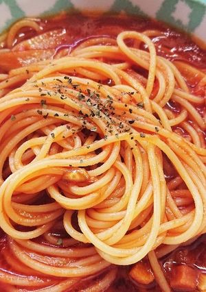トマトジュースで作る簡単トマトパスタ-レシピのメイン写真