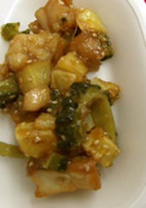 ゴーヤの揚げ煮@つくば市学校給食-レシピのメイン写真