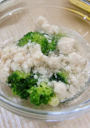 ブロッコリーの鶏ささみあんかけ☆離乳食-レシピのメイン写真