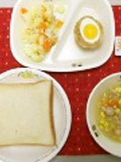 麦と野菜のスープ煮@つくば市学校給食-レシピのメイン写真