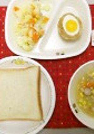麦と野菜のスープ煮＠つくば市学校給食-レシピのメイン写真