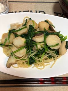 ほうれん草とエリンギの簡単和風パスタ-レシピのメイン写真
