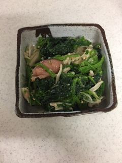 ほうれん草とえのきの明太和え!-レシピのメイン写真