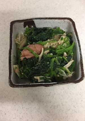 ほうれん草とえのきの明太和え！-レシピのメイン写真