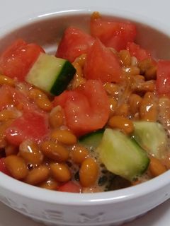納豆とトマトの爽やかサラダ-レシピのメイン写真