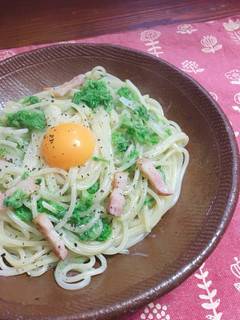簡単!あおさとベーコンのクリームパスタ-レシピのメイン写真