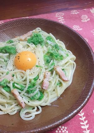 簡単!あおさとベーコンのクリームパスタ-レシピのメイン写真