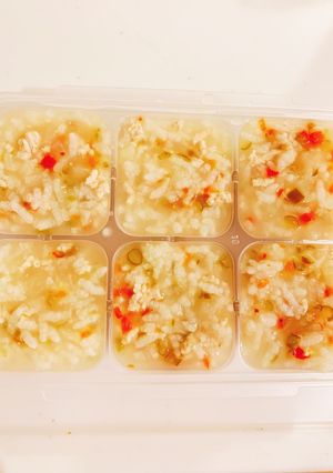 離乳食中期☆野菜と鶏むね肉の出汁粥-レシピのメイン写真