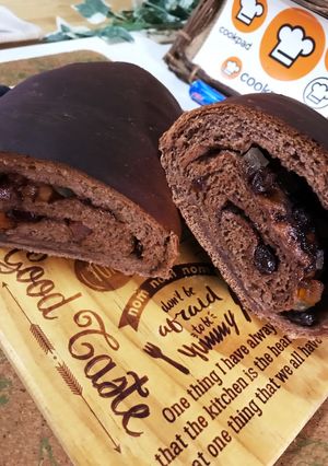 低温発酵deココアフルーツパン-レシピのメイン写真