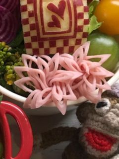 【簡単】キャラ弁 おかず 花ハム③-レシピのメイン写真