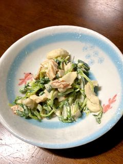 豆苗きゅうりちくわのマヨポンサラダ-レシピのメイン写真