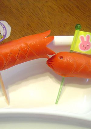 簡単キャラ弁☆彡ウインナーでこいのぼり-レシピのメイン写真