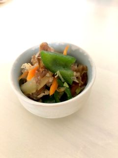 ピーマンと挽肉のサッと炒め☆おかか和え-レシピのメイン写真