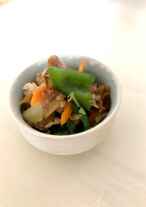 ピーマンと挽肉のサッと炒め☆おかか和え-レシピのメイン写真