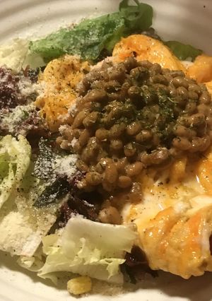 納豆とプレーン玉子焼きのサラダ-レシピのメイン写真
