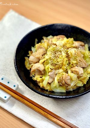 ガッツリ×さっぱり★キャベツの鶏ぽん炒め-レシピのメイン写真