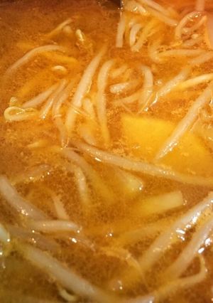 美味過ぎるもやしと大根のキムチの味噌汁-レシピのメイン写真