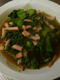 わさび菜の炒め物~焼き肉のたれ~-レシピのメイン写真