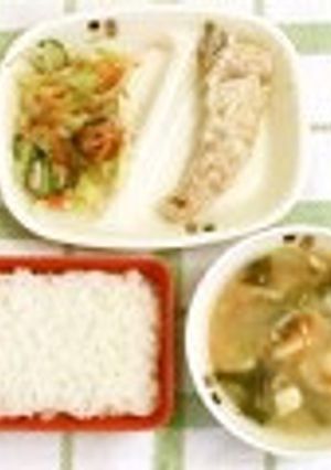 鮭の梅マヨネーズ焼き@つくば市学校給食-レシピのメイン写真
