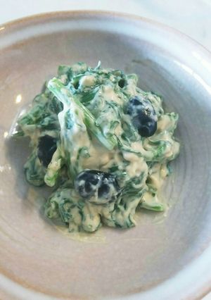 アレンジ 春菊の白和え 黒豆煮-レシピのメイン写真