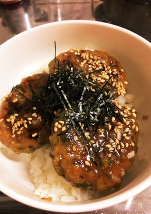 余った餃子中身のいんちき甘酢つくね丼-レシピのメイン写真