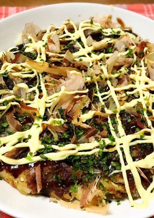 干し海老入り野菜たくさん簡単お好み焼き-レシピのメイン写真