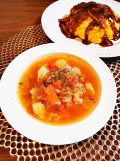お野菜たっぷりミネストローネ-レシピのメイン写真