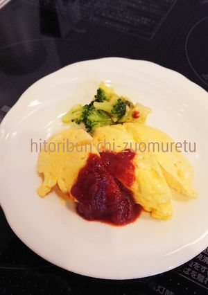 簡単！レンジで一人分チーズオムレツ♪-レシピのメイン写真