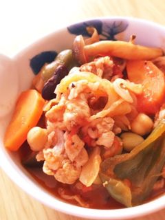 野菜たっぷり豚コマのトマト煮込み-レシピのメイン写真