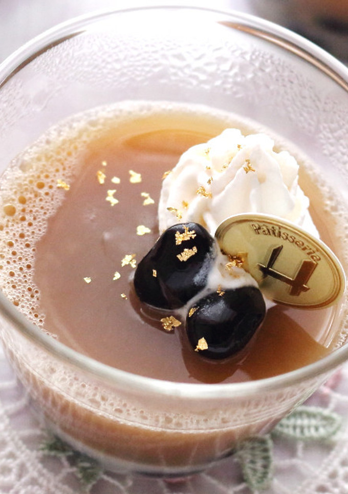 黒豆とミルクのゼリー【黒豆煮リメイク】-レシピのメイン写真