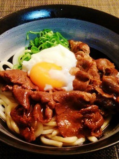 すき焼き釡玉うどん♪~♪-レシピのメイン写真