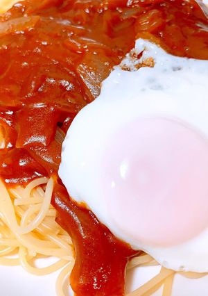 簡単☆残ったルーでハヤシパスタ-レシピのメイン写真