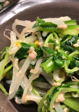 ツナ小松菜豆苗もやしの和え物-レシピのメイン写真