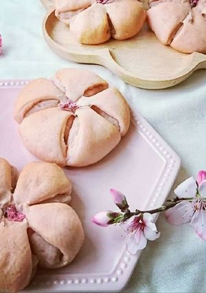 可愛い桜パン 成型のコツ 桜あんぱん-レシピのメイン写真