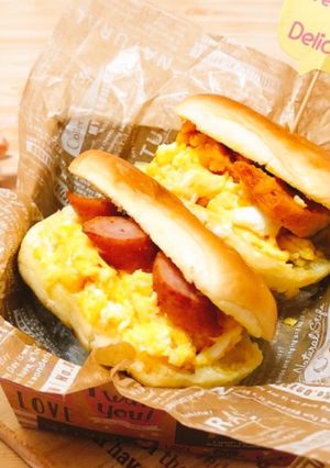 ソーセージ&かぼちゃのバターエッグサンド-レシピのメイン写真