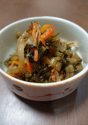 野沢菜漬けの煮物-レシピのメイン写真