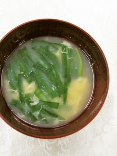 にら玉のみそ汁-レシピのメイン写真