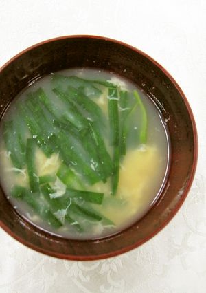 にら玉のみそ汁-レシピのメイン写真