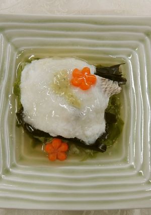 鯛のかぶら蒸し　あんかけとわさび添え-レシピのメイン写真