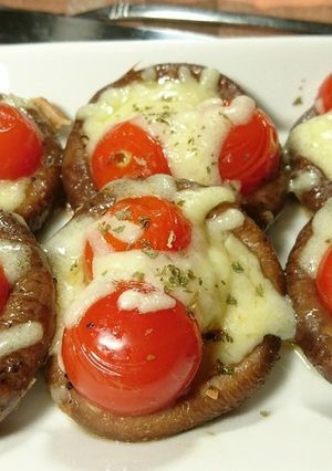 しいたけとミニトマトのチーズ焼き-レシピのメイン写真