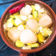 ホタテと空豆のアヒージョ