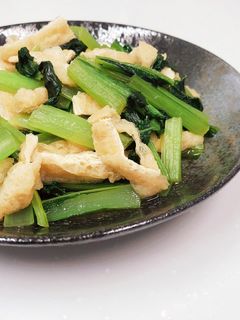 小松菜と油揚げの煮浸し トップ10入り-レシピのメイン写真