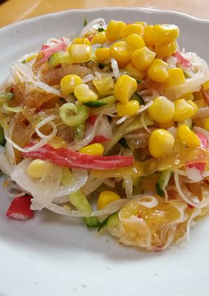 味付けいらず　新玉ねぎと中華くらげサラダ-レシピのメイン写真