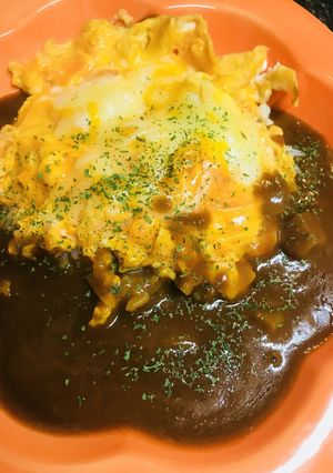 レトルトUP☆チーオムのっけカレー-レシピのメイン写真