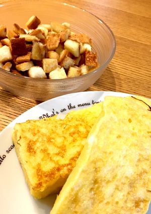フレンチトーストとパンの耳ラスク♡-レシピのメイン写真