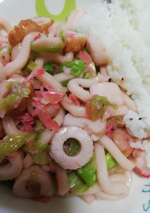 春のシーフード焼きうどん(*^^*)-レシピのメイン写真